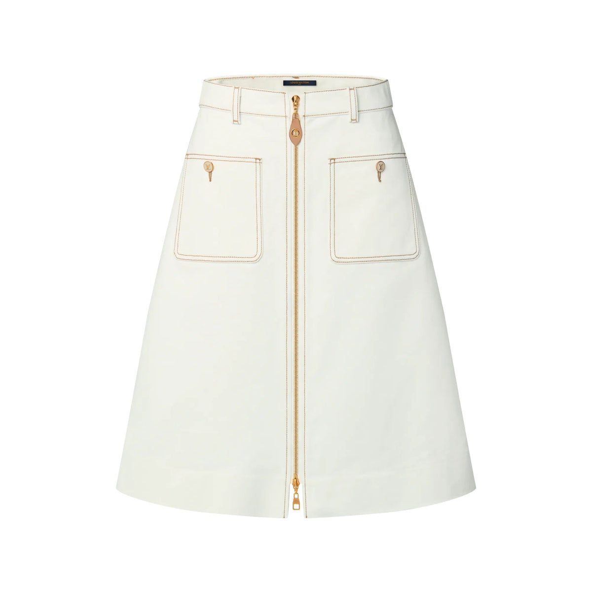 Contrast Stitch Utility Skirt
