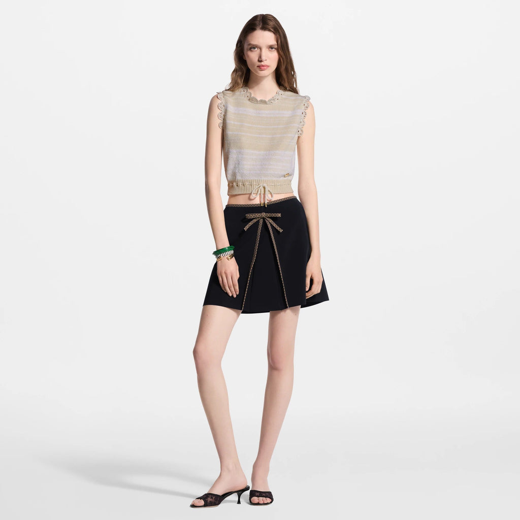 Monogram Bow Mini Skirt