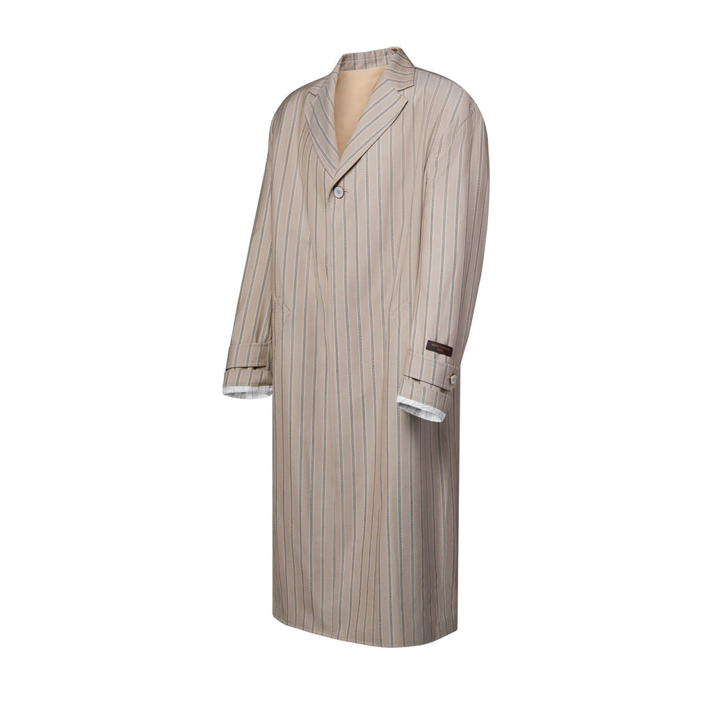 Striped Wool Silk Coat