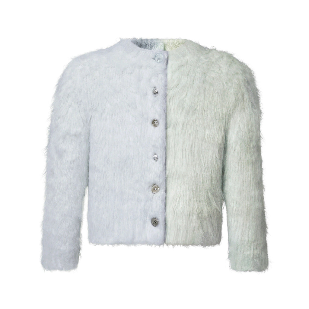 Double Jewel Button Brushed Cardigan