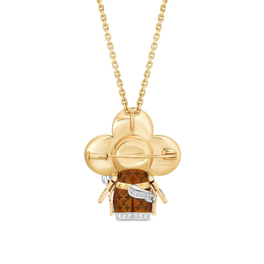 Vivienne Horse Pendant, Yellow Gold, White Gold, Lacquer & Diamonds
