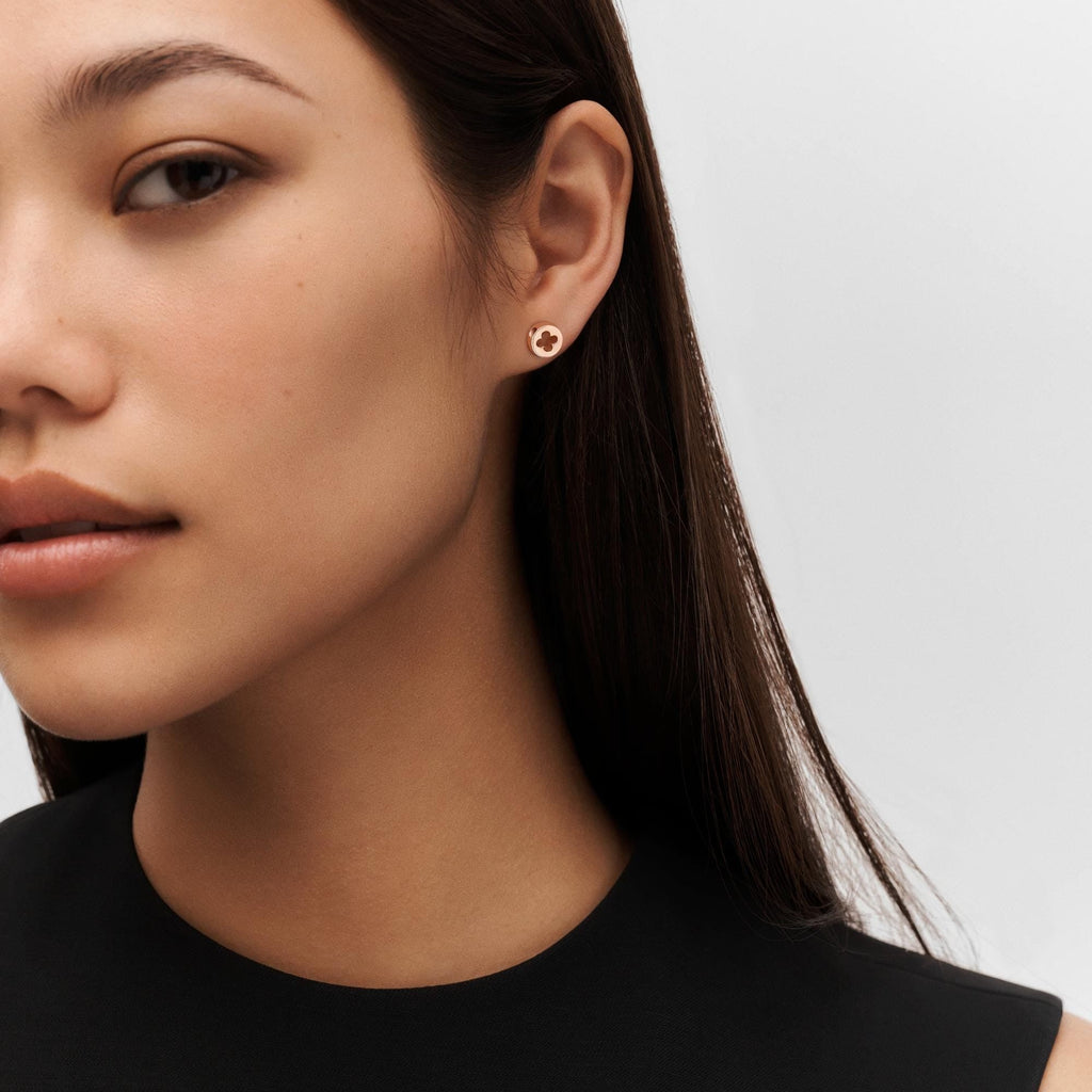 Empreinte Ear Studs, Pink Gold
