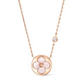 Color Blossom BB Sun Pendant, Pink Gold, Pink Mother-of-Pearl and Diamond
