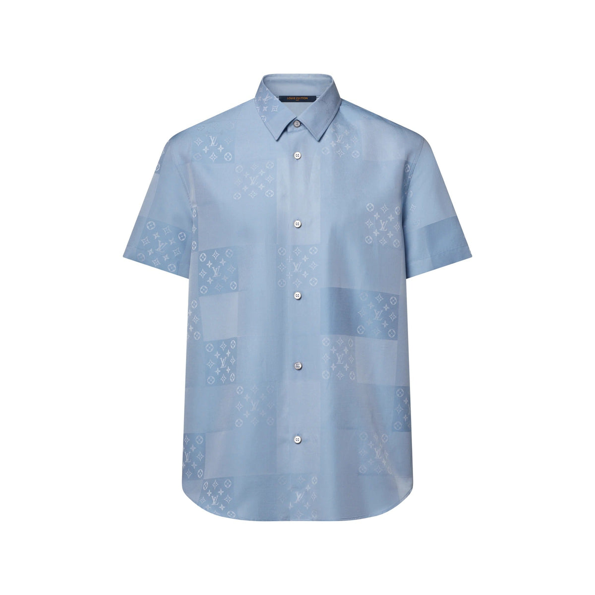 Patchwork Jacquard Short-Sleeved Shirt