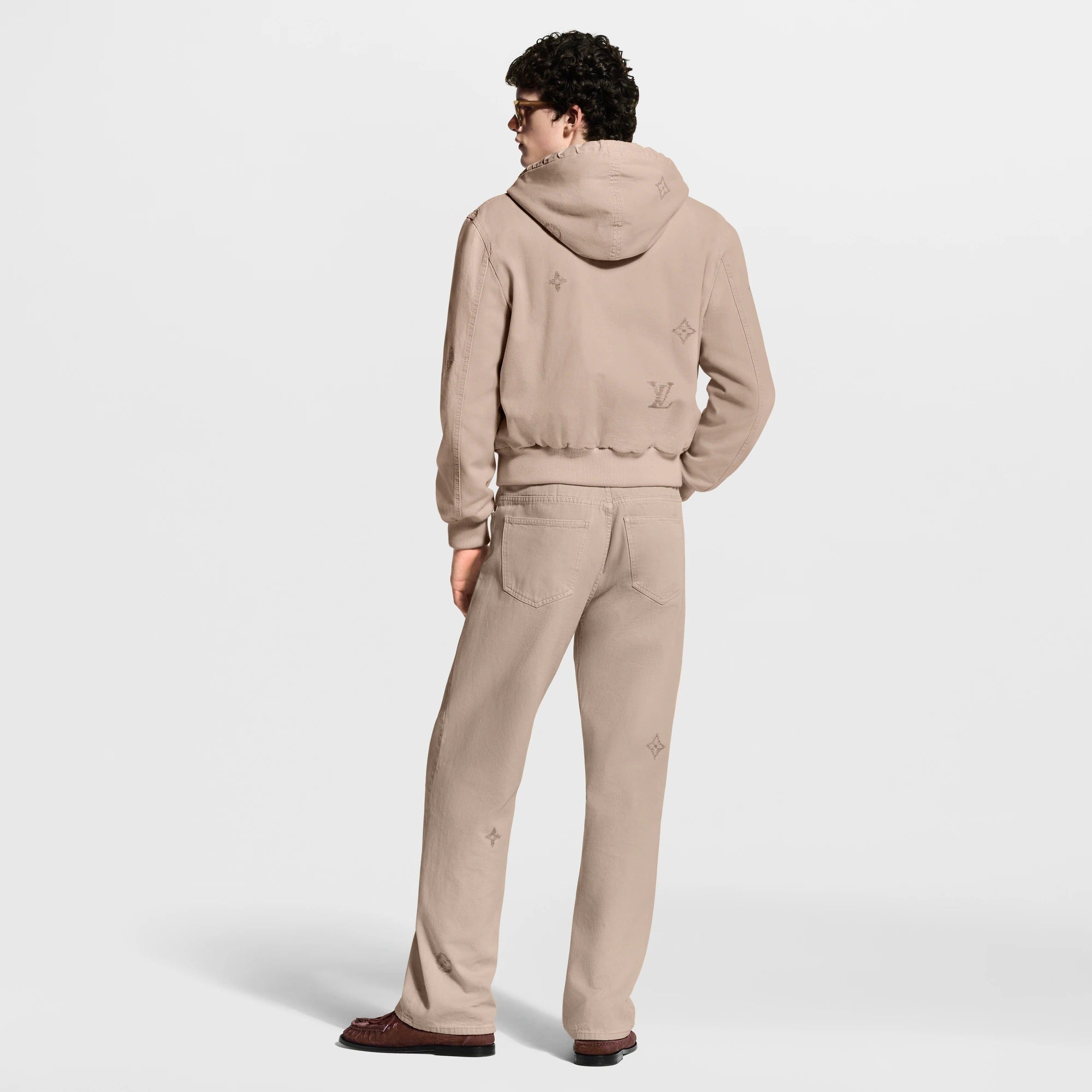 Embroidered Signature Hooded Blouson