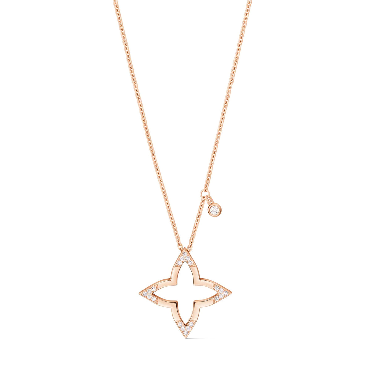 Ombre Blossom Pendant, Pink Gold and Diamonds