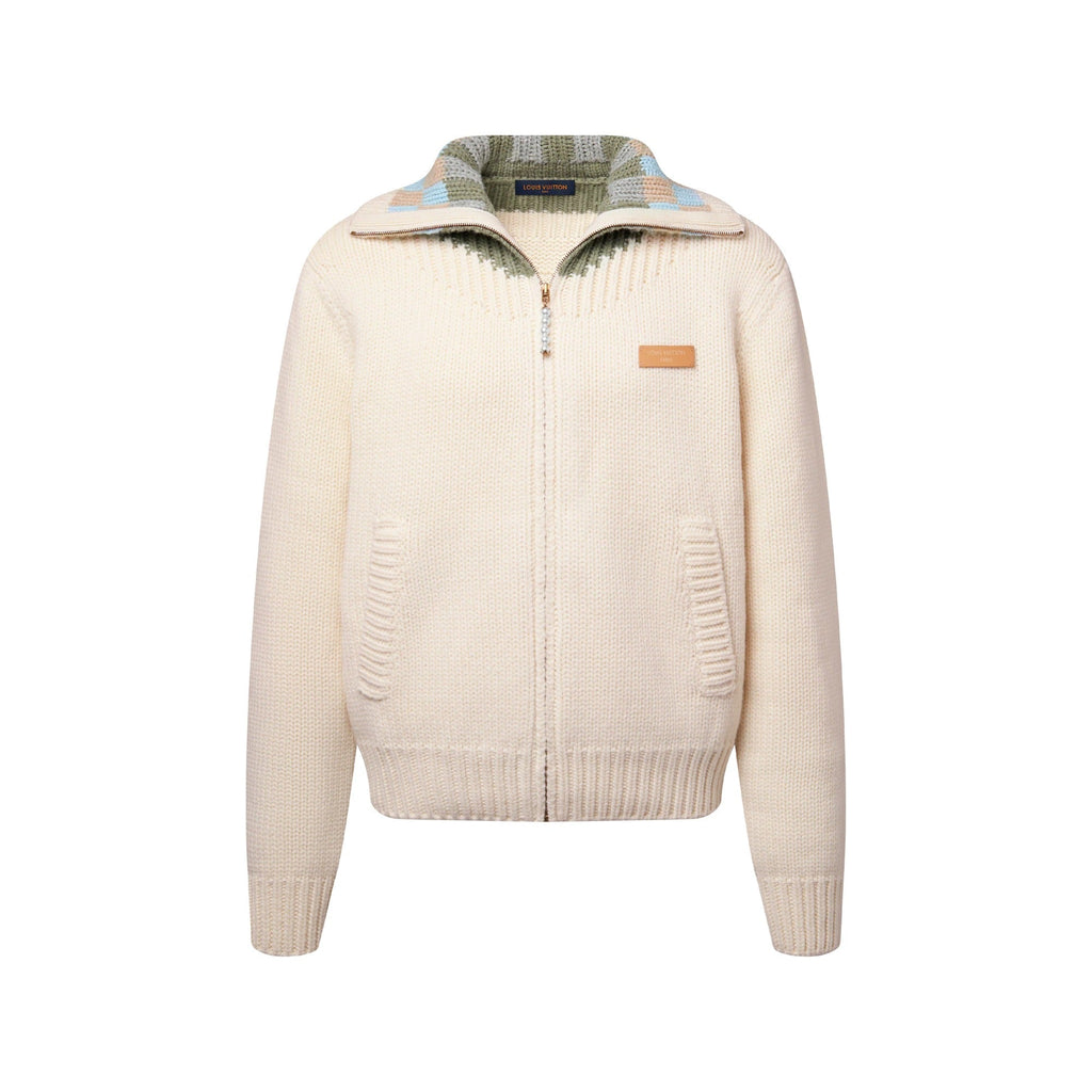 Zipped Intarsia Track Top