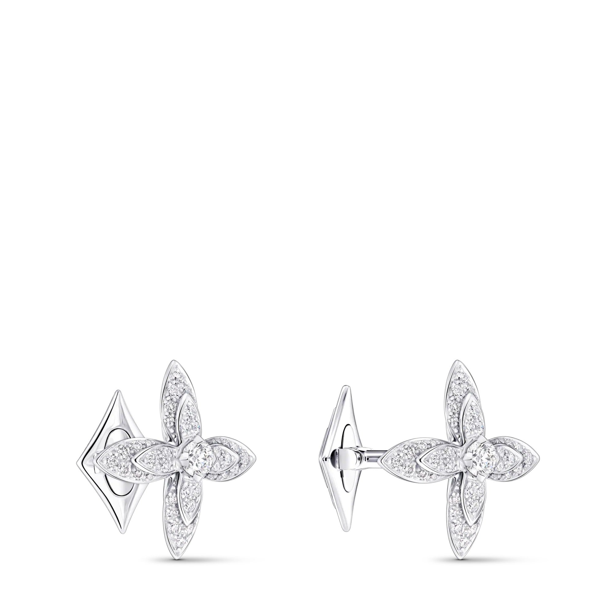 Idylle Blossom Cufflinks, White Gold & Diamonds