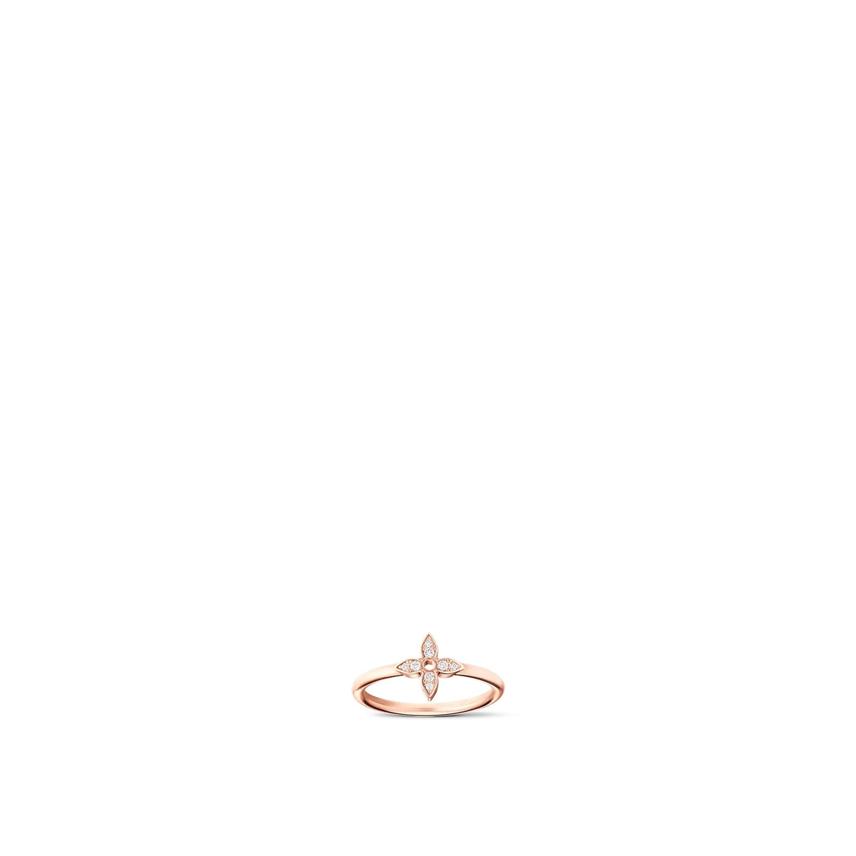 Idylle Blossom Single Ring, Pink Gold and Diamonds