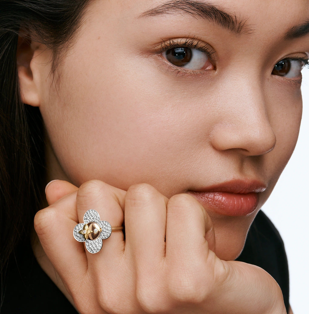 Vivienne Ring, 3 Golds and Diamonds