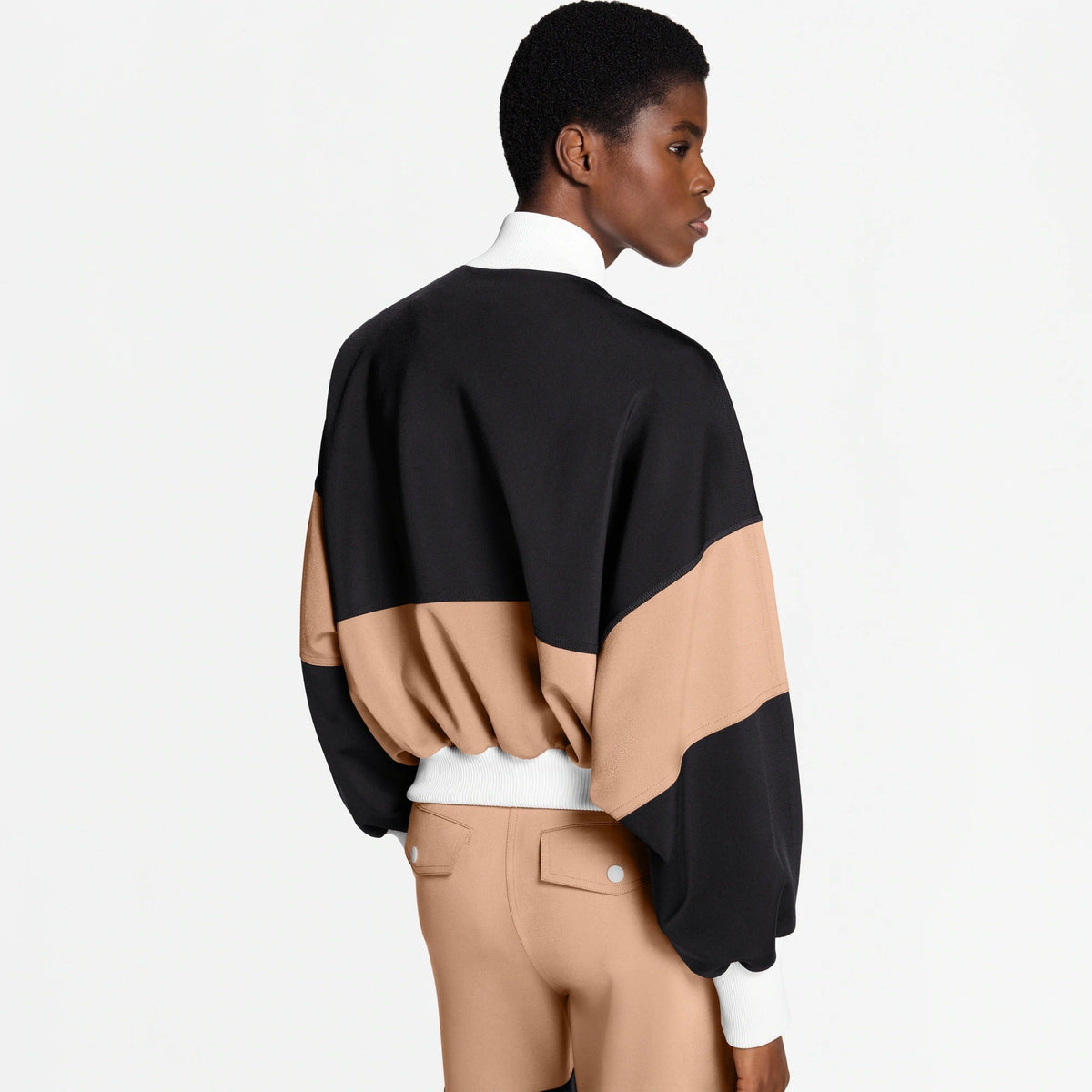 Color-Blocked Bomber Jacket