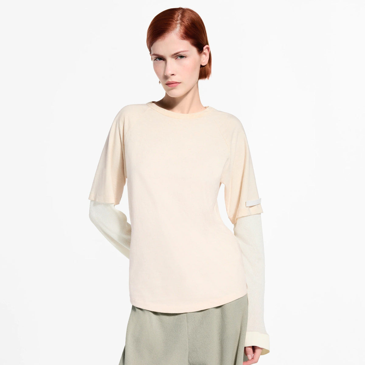 Layer-Effect Long-Sleeved T-Shirt
