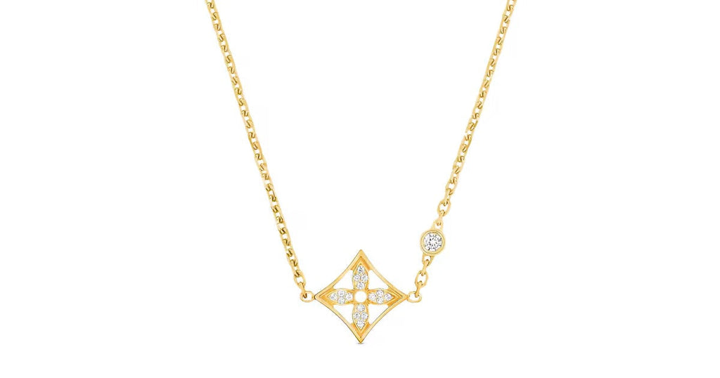 Idylle Blossom Pendant, Yellow Gold And Diamonds