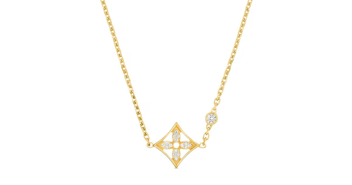 Idylle Blossom Pendant, Yellow Gold And Diamonds