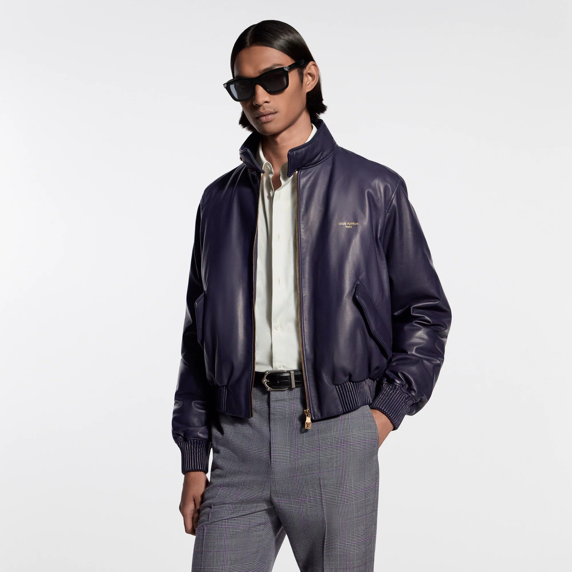 Padded Leather Blouson