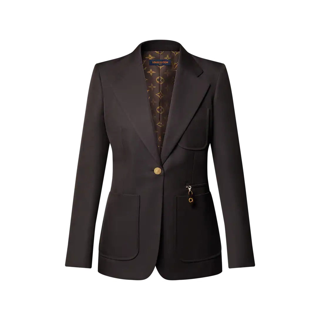 Technical Gabardine Preppy Blazer