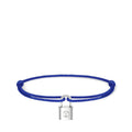 Silver Lockit Bracelet, Sterling Silver and Blue Polyester Cord