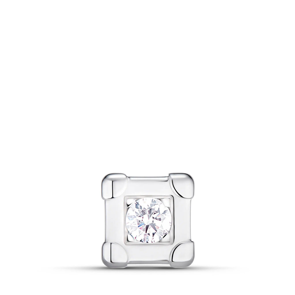 Les Gastons Vuitton Trunk Ear Stud, White Gold and Diamond - Per Unit