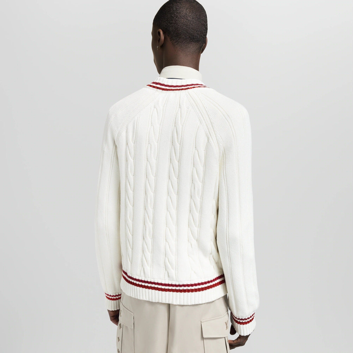 Preppy V-Neck Cable Pullover