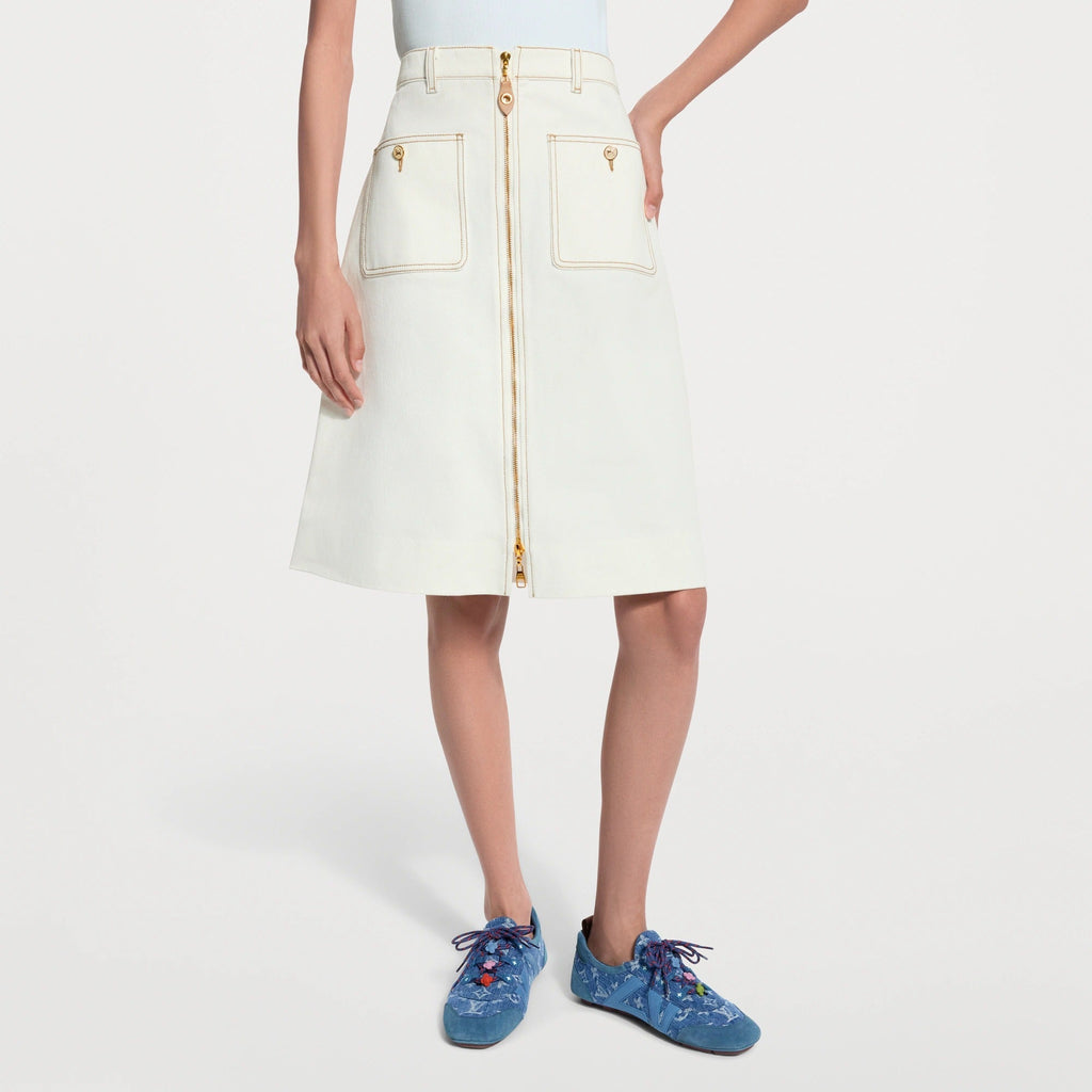 Contrast Stitch Utility Skirt