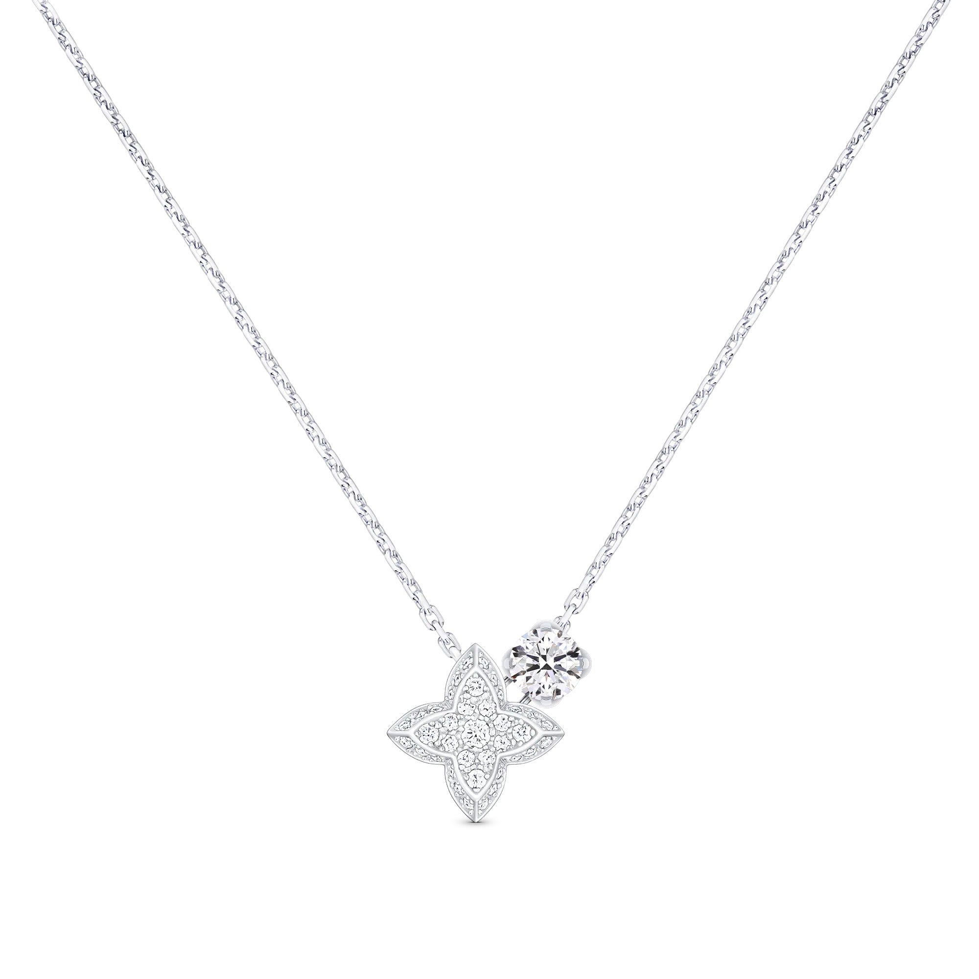 LV Diamonds Double Pendant, Round Brilliant cut