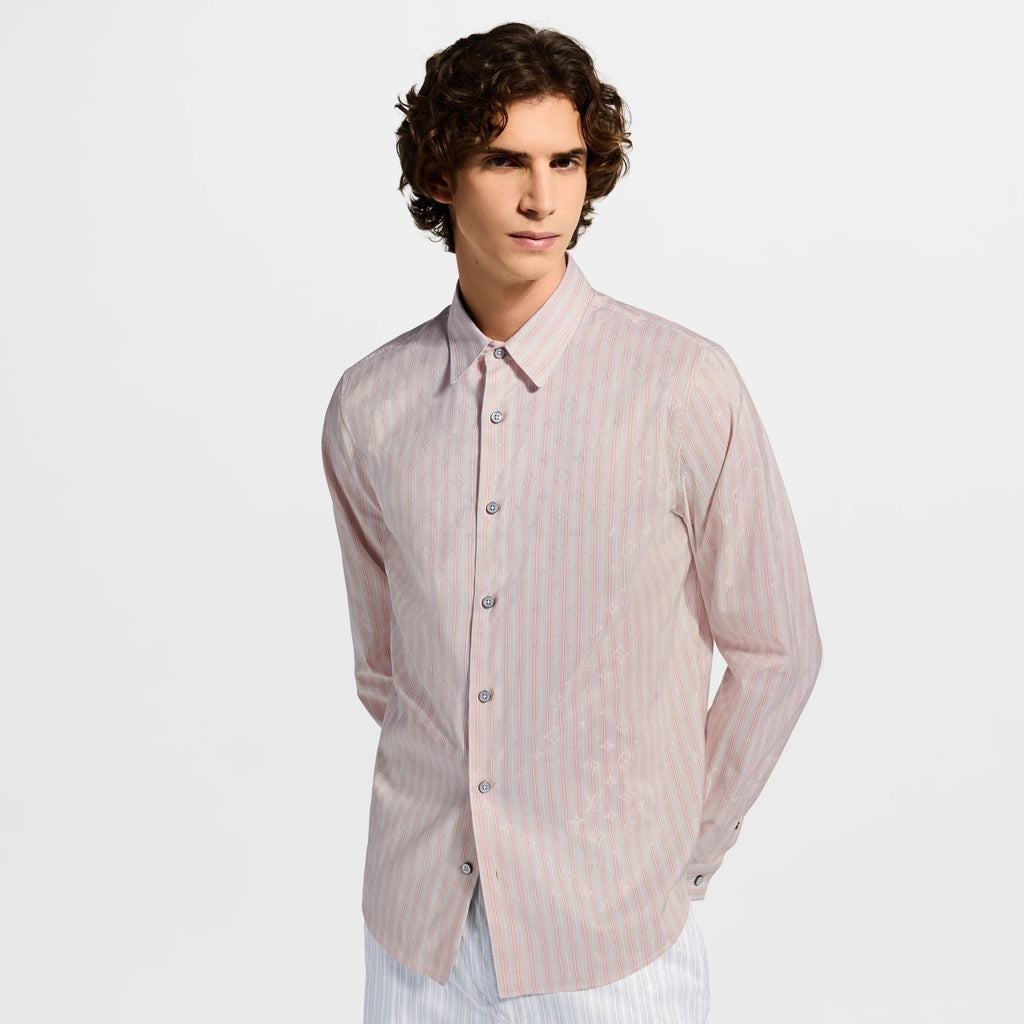 Monogram Striped Long-Sleeved Shirt