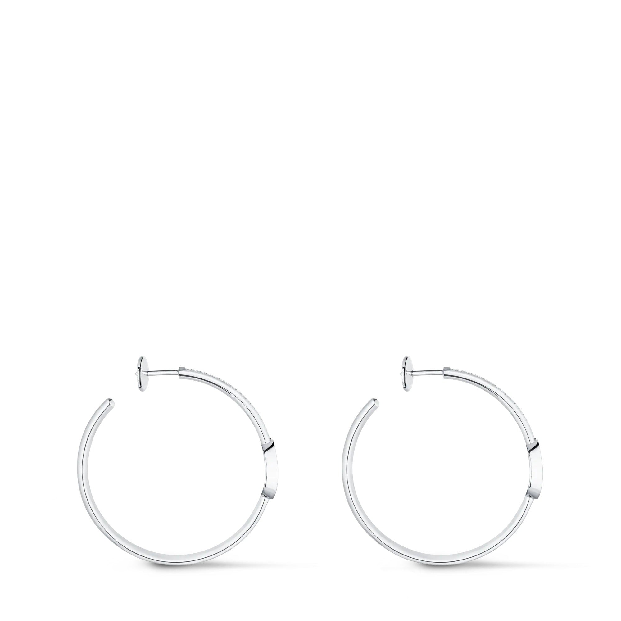 Idylle Blossom Hoops, White Gold And Diamonds