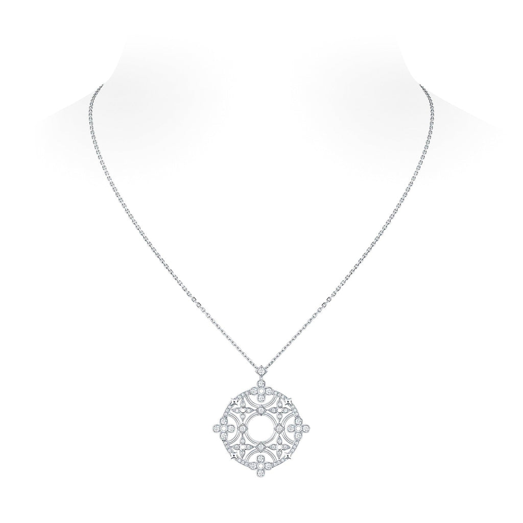 Dentelle Medallion, White Gold And Diamonds