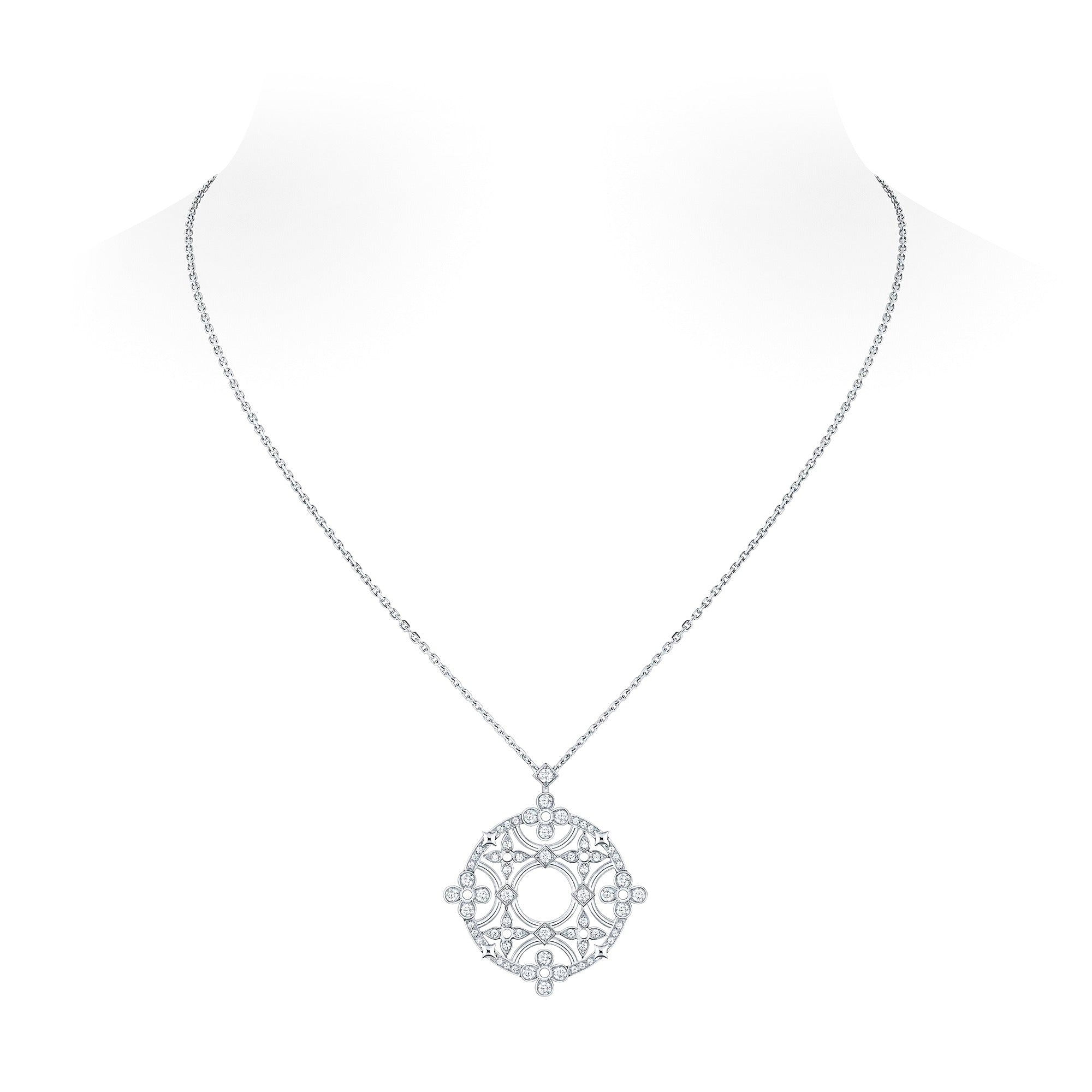 Dentelle Medallion, White Gold And Diamonds