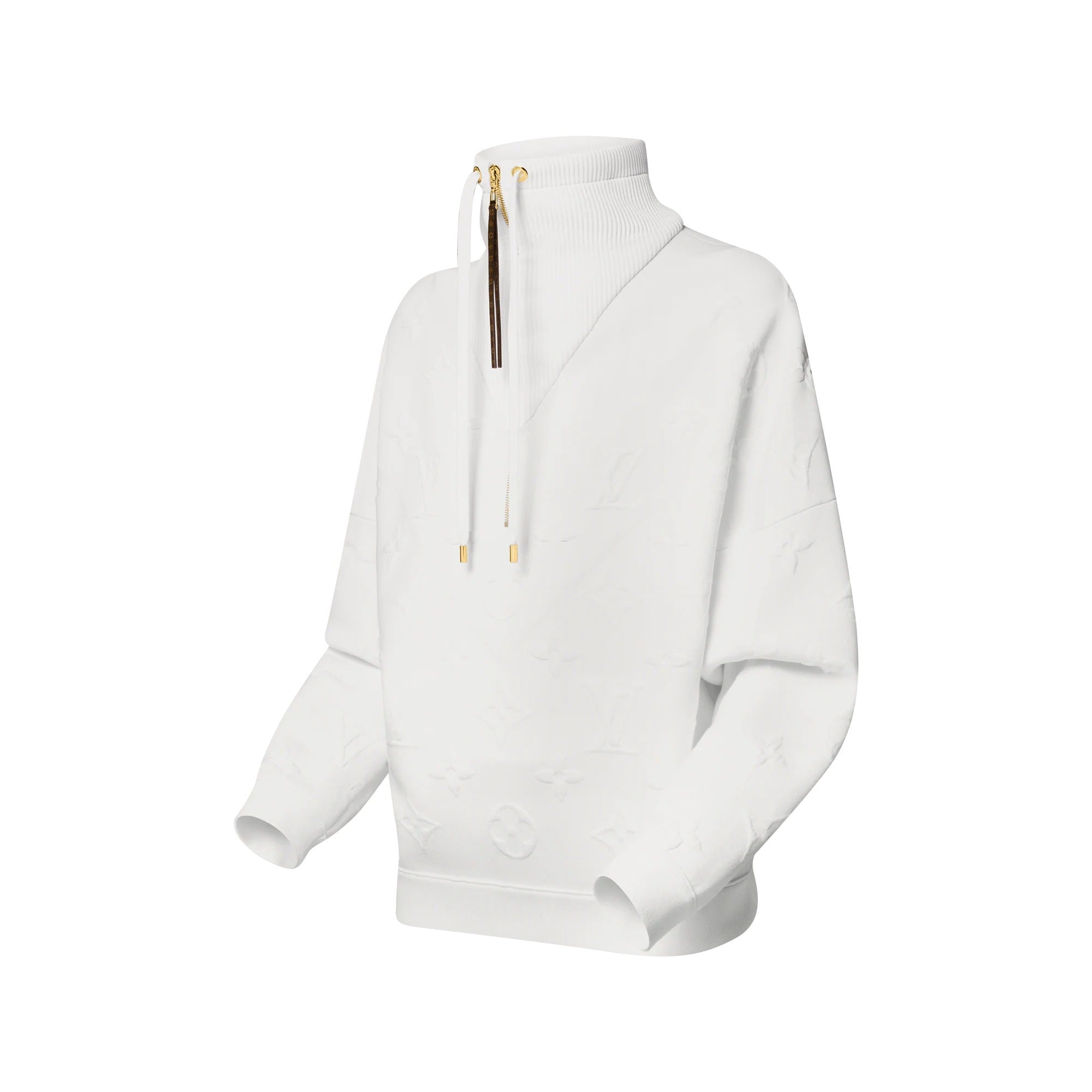 3D Monogram Ribbed Neck Sweater