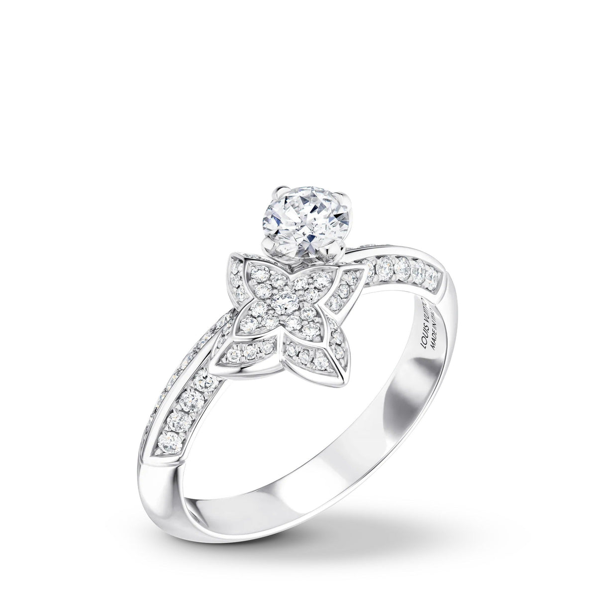 LV Diamonds Double Ring, Round Brilliant cut