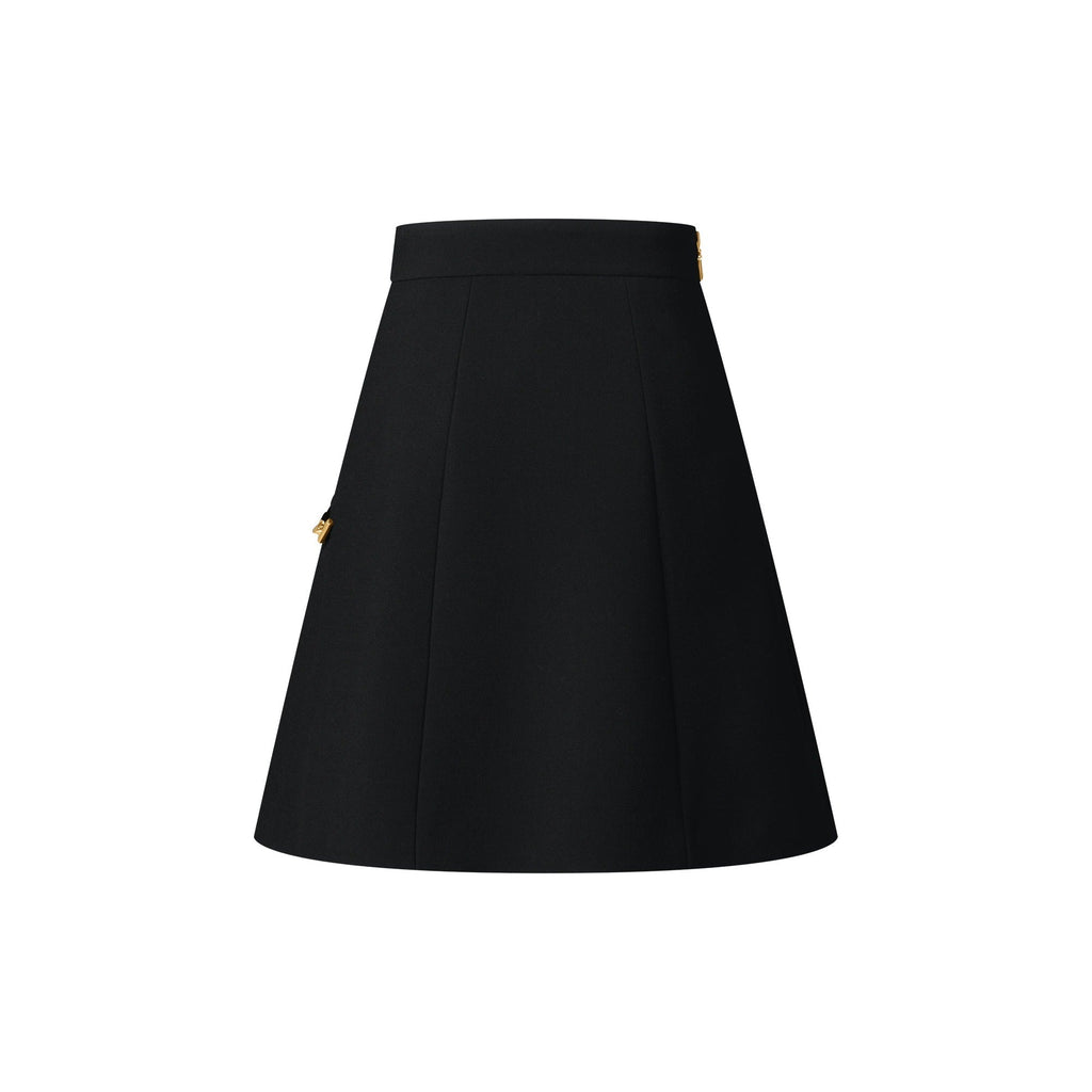 Chain Detail A-Line Mini Skirt