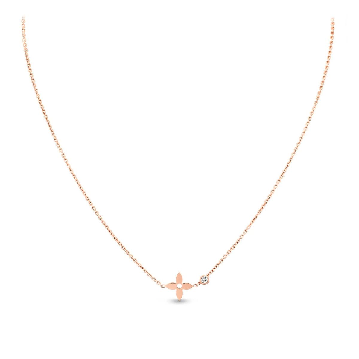 Idylle Blossom pendant, pink gold and diamond
