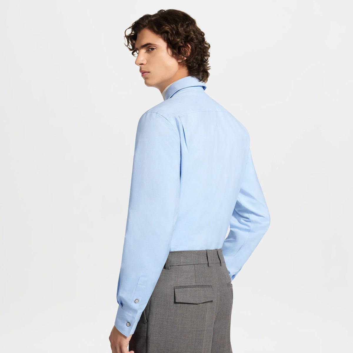 Long-Sleeved Oxford Shirt