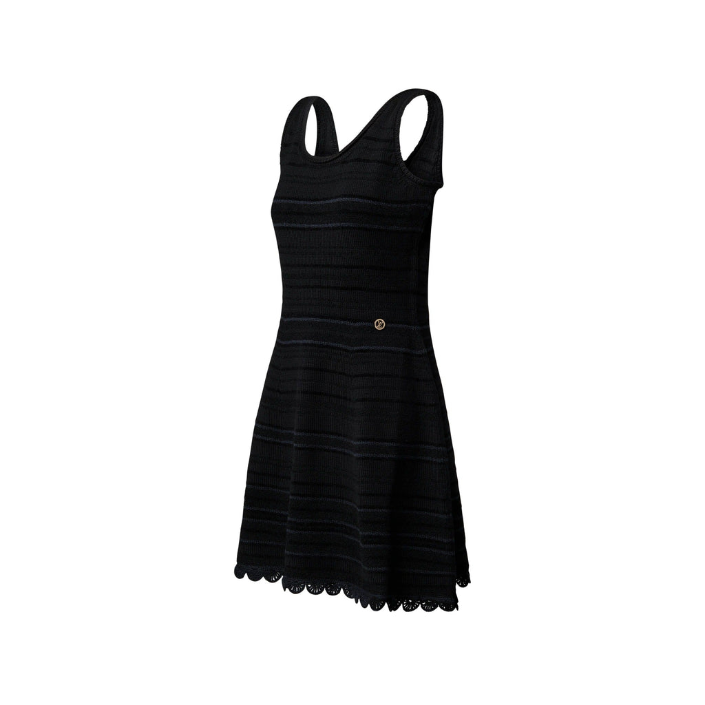 Scoop Back Striped Dress