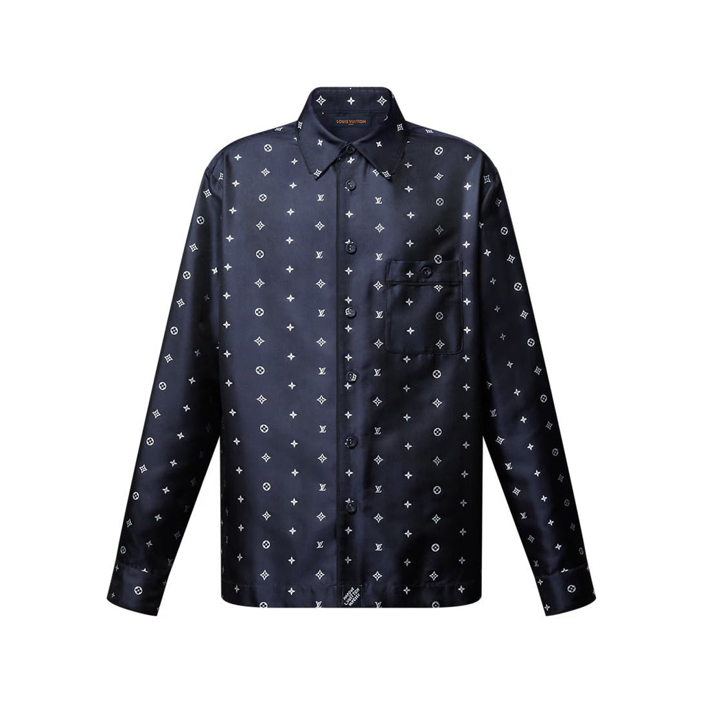 Monogram Silk Pajama Shirt