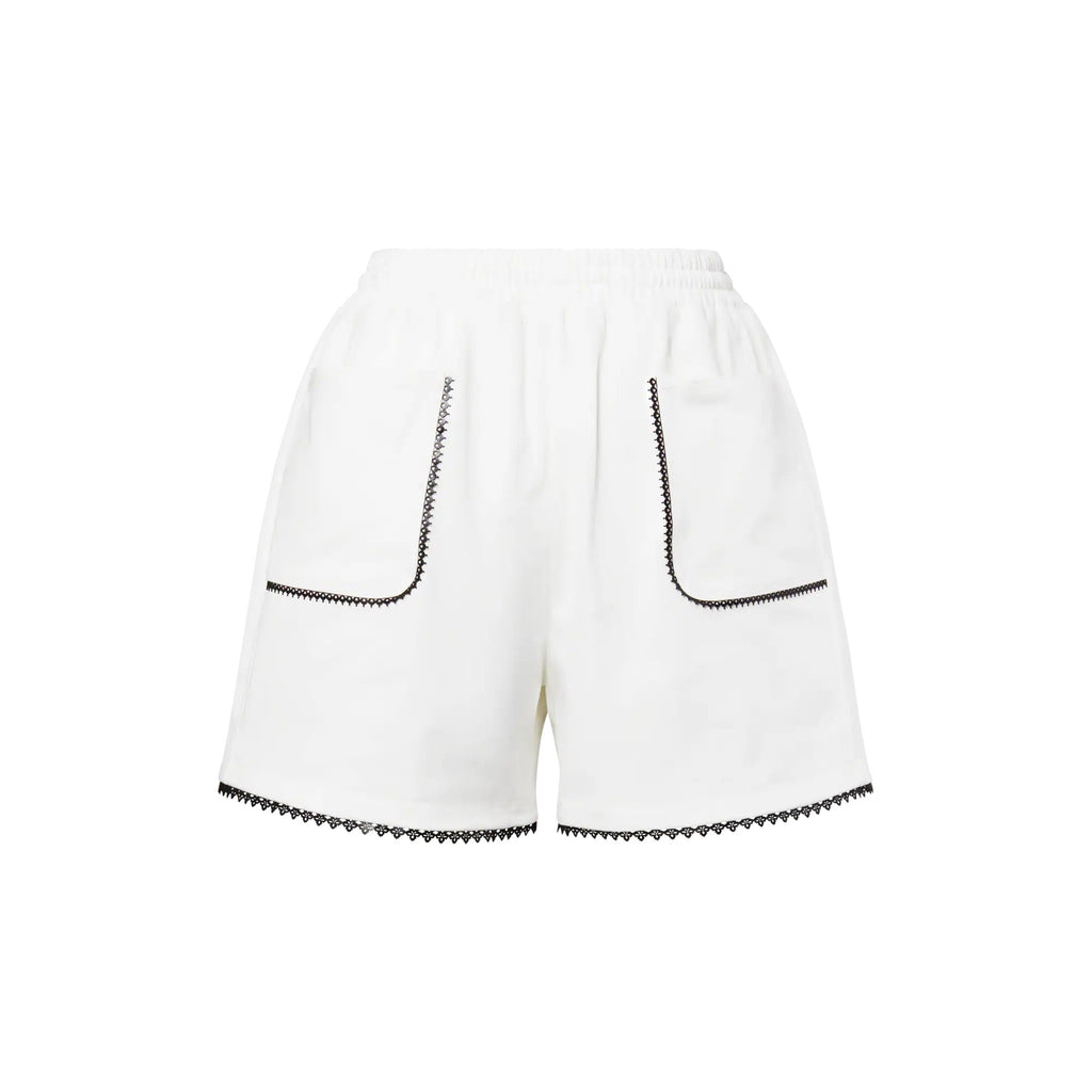 Graphic Lace Accent Shorts
