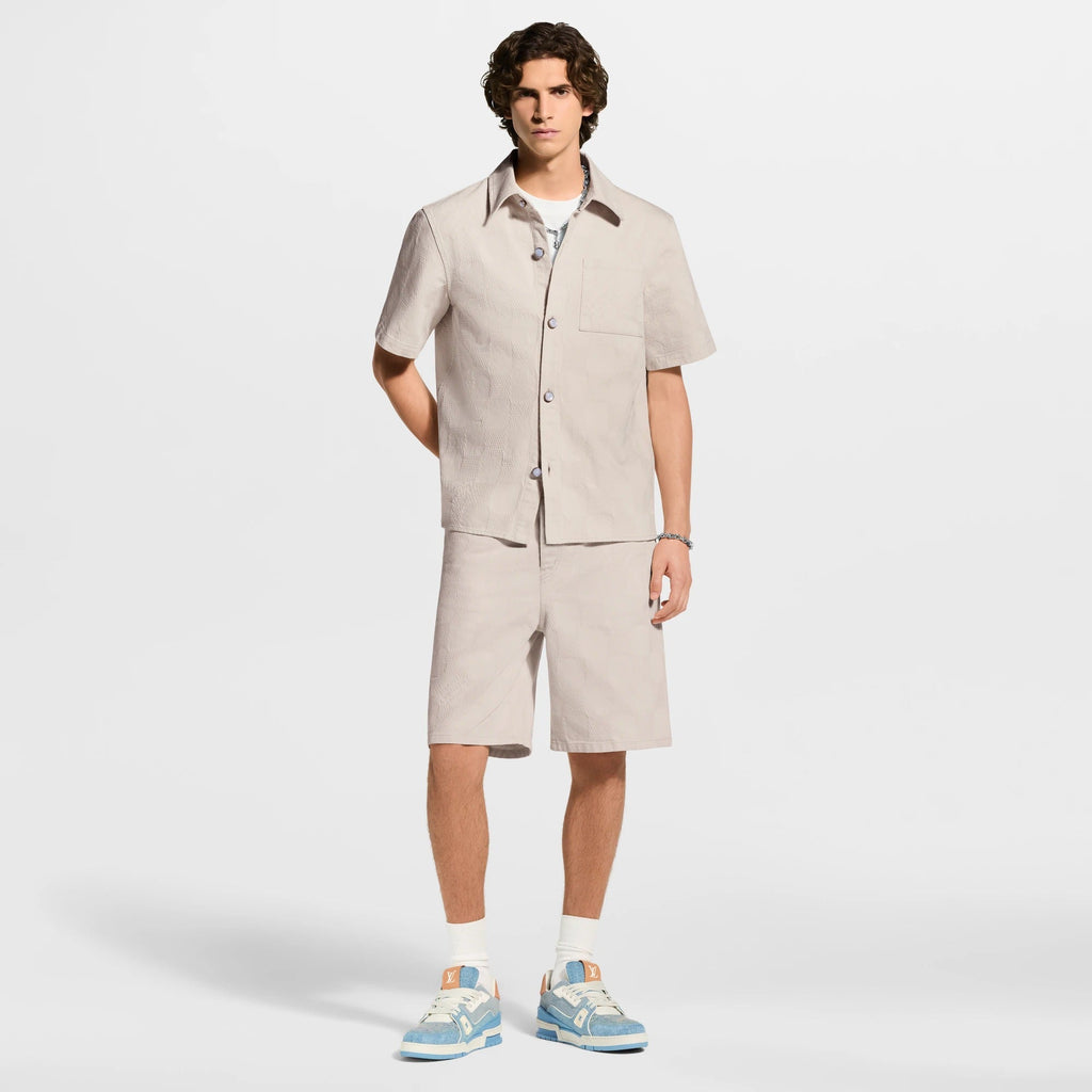Damier 3D Light Denim Shorts
