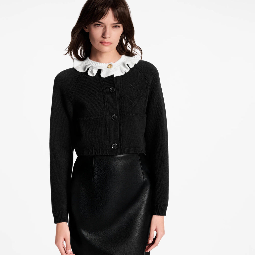 Ruffle Collar Cardigan