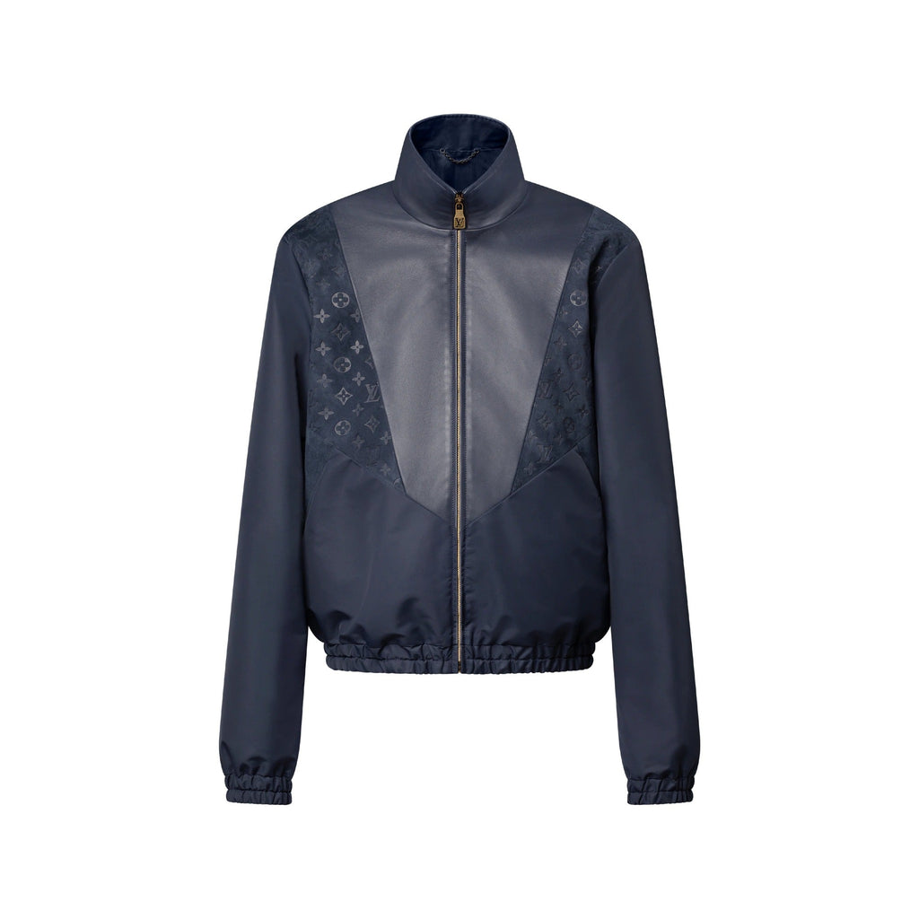 Leather Mix Track Top
