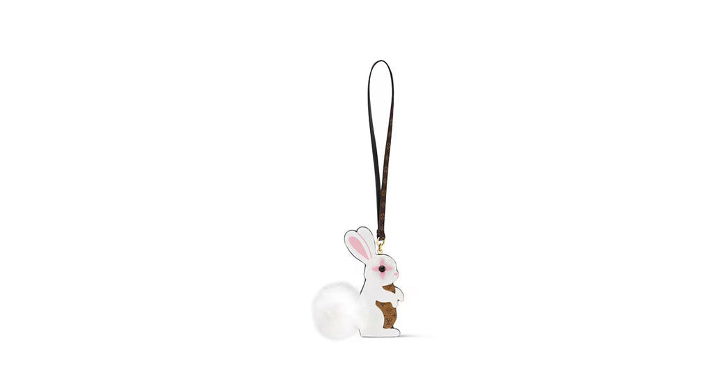 Rabbit LV Furry Friend Bag Charm