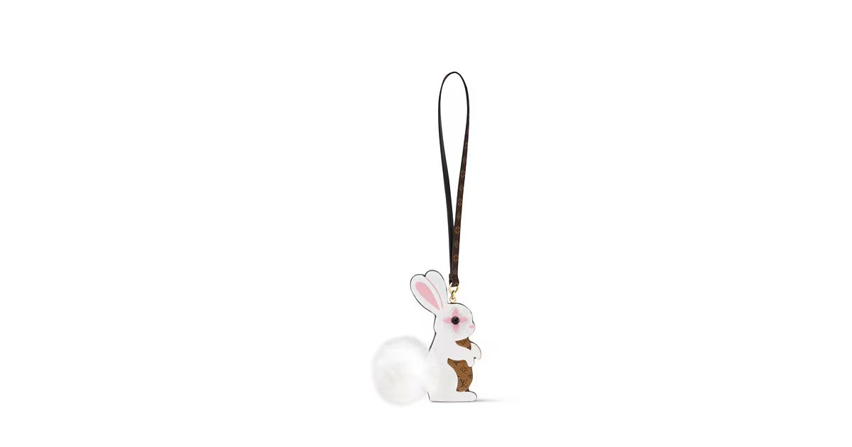 Rabbit LV Furry Friend Bag Charm