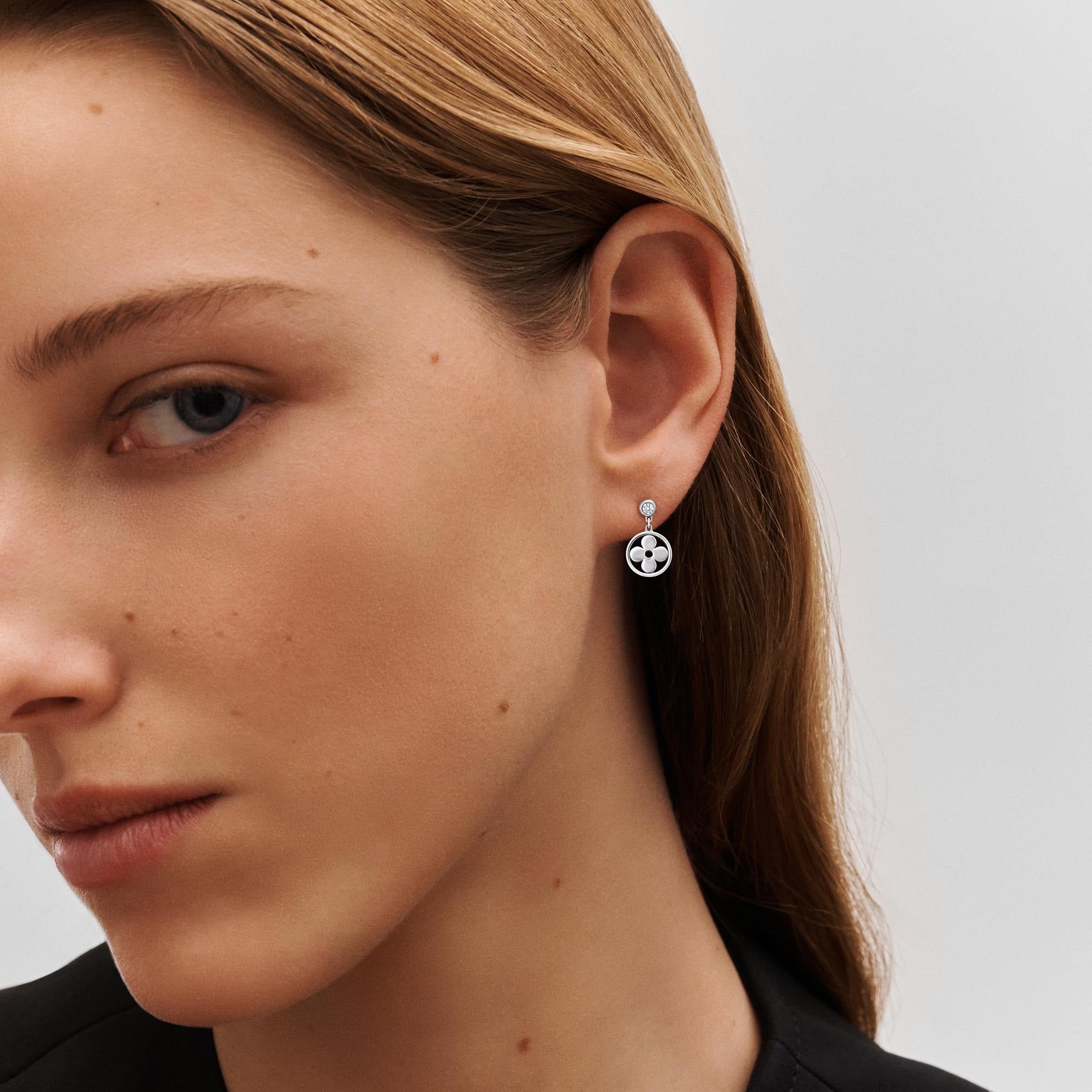 Idylle Blossom Ear Stud, White Gold And Diamond - Per Unit