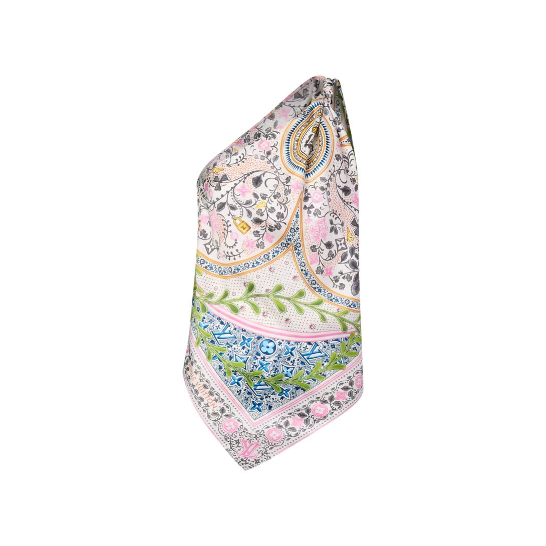 Flower Foulard Asymmetrical Top
