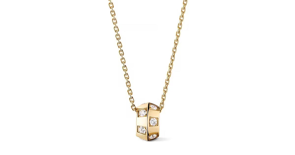 Le Damier de Louis Vuitton Pendant, Yellow Gold and Diamonds