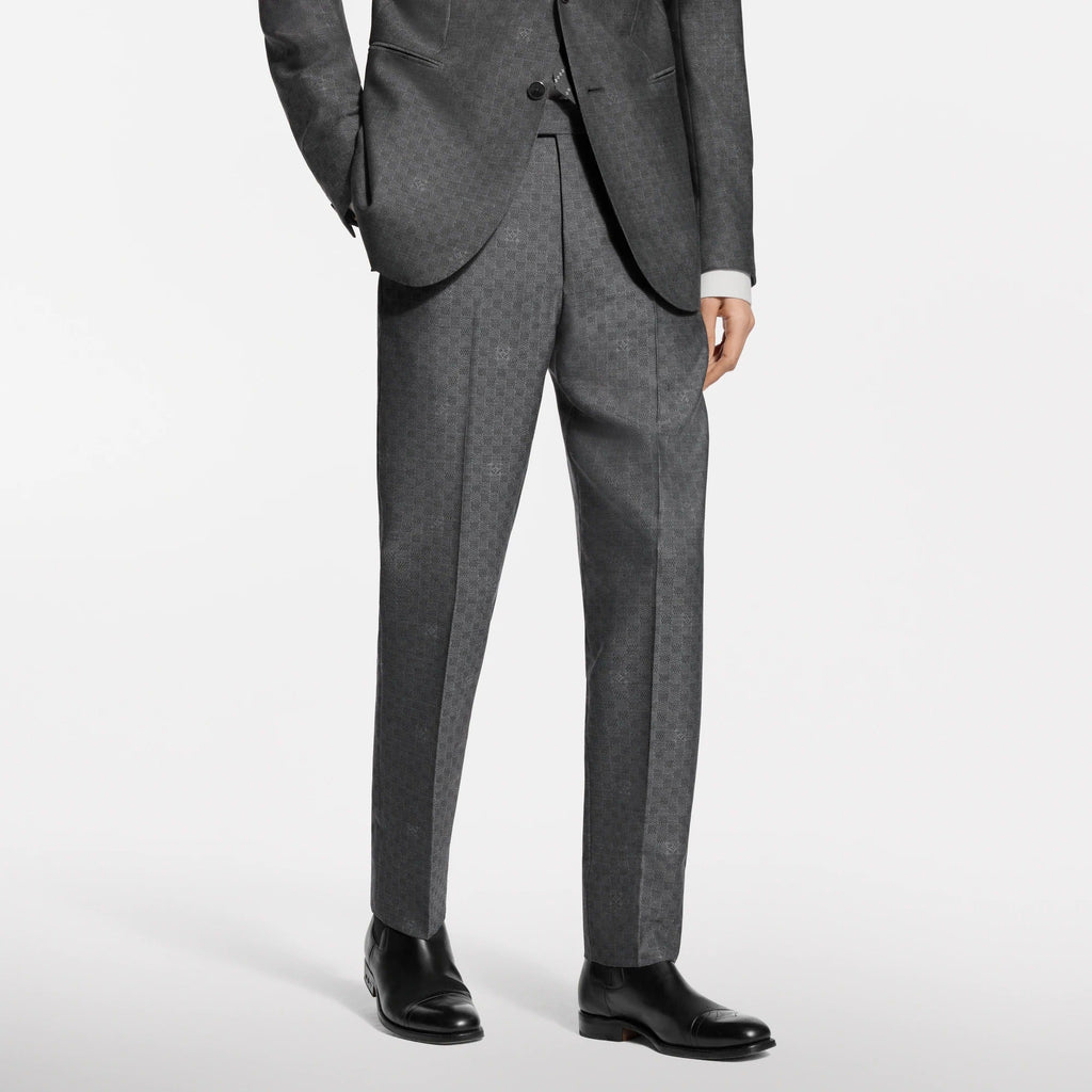 Damier Jacquard Cigarette Pants