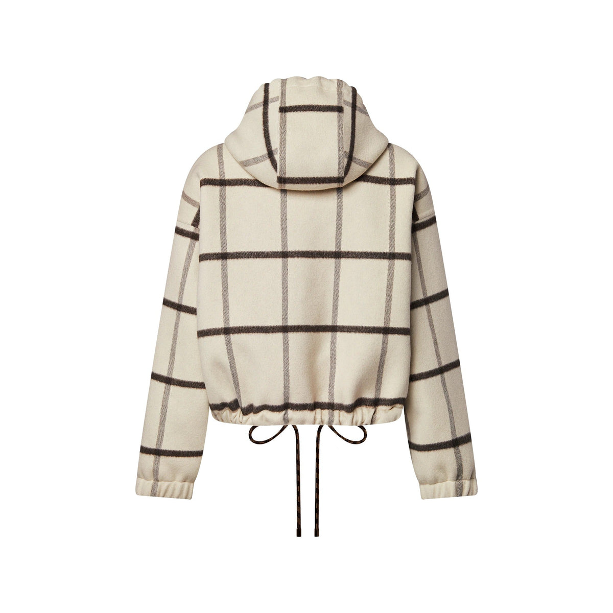 Check Motif Hooded Jacket