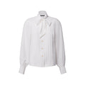 Pleated Lavallière Blouse