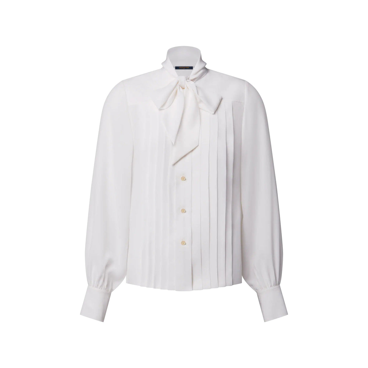 Pleated Lavallière Blouse