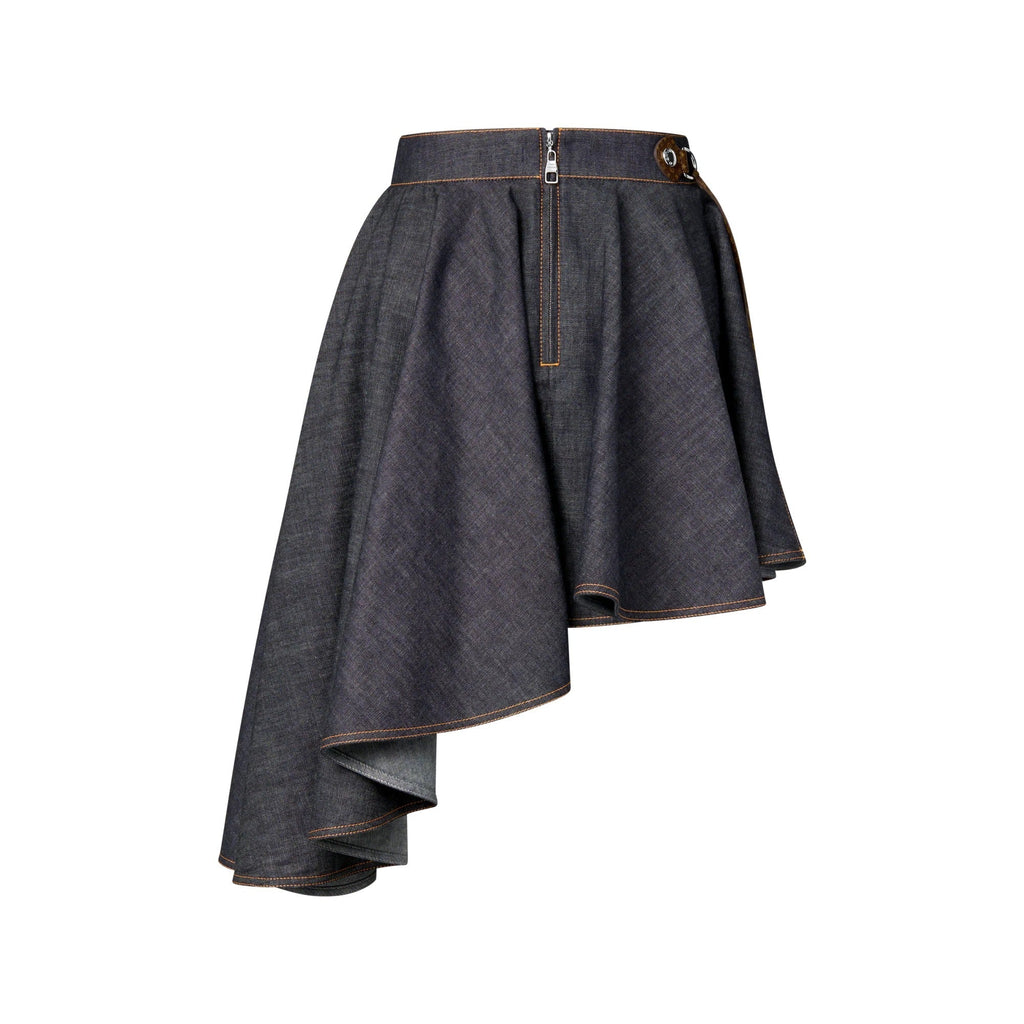 Asymmetrical Denim Skirt